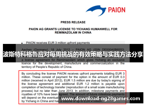 波斯特科格鲁应对每周挑战的有效策略与实践方法分享