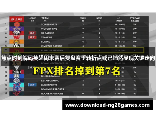 焦点时刻解码英超周末赛后复盘赛季转折点或已悄然显现关键走向